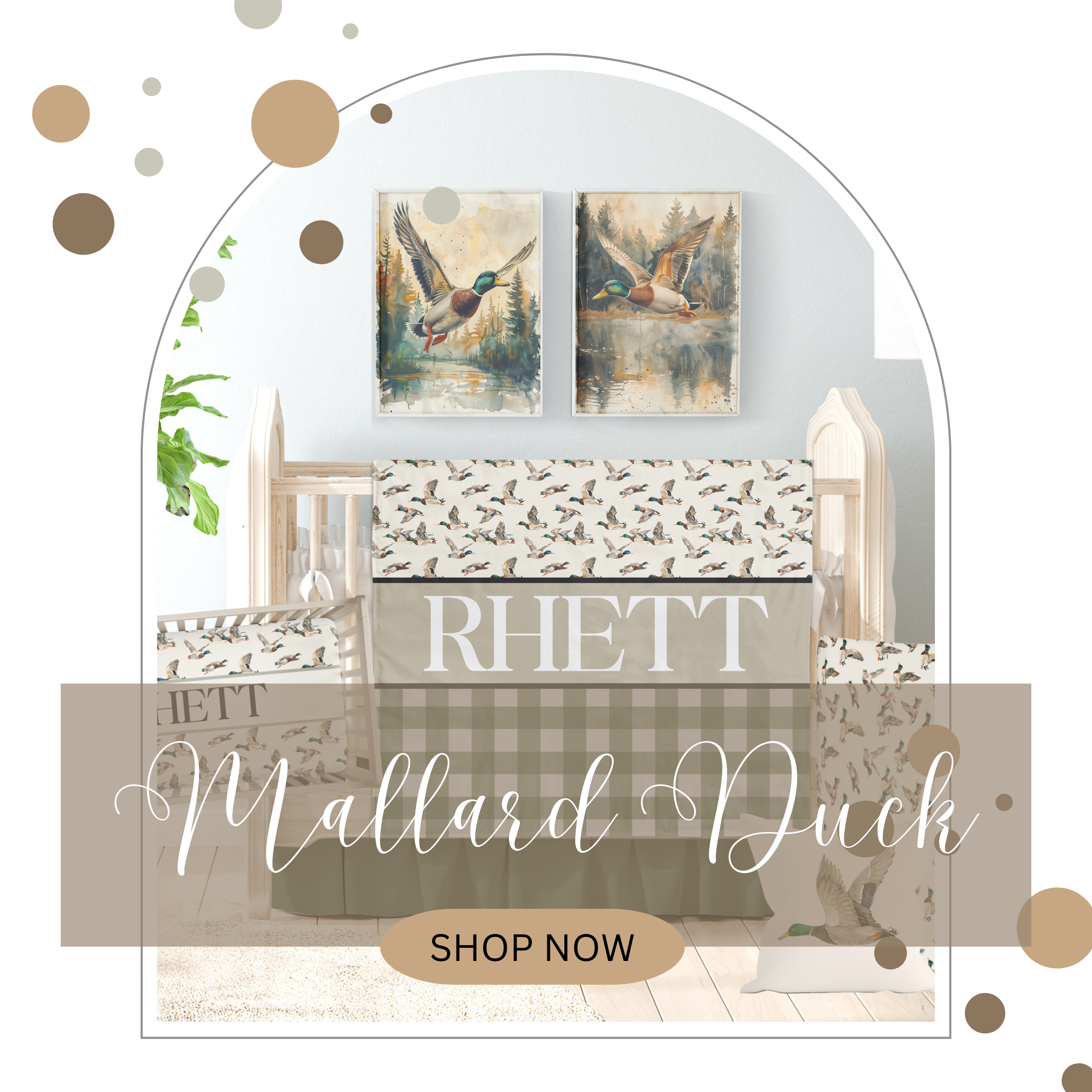 Mallard Duck Crib Bedding & Nursery Decor – Rustic Baby Boy Collection ...