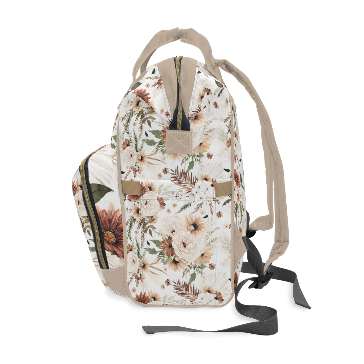 PERSONALIZED DIAPER BAG BACKPACK - BOHO FLORAL