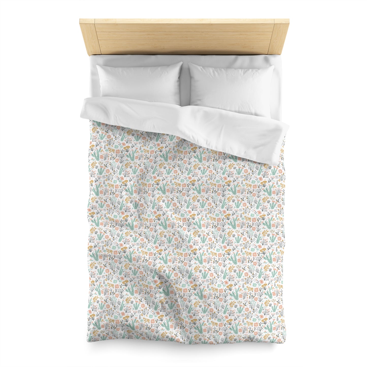 Boho Desert Bloom Bedding – Personalized Name Pillow – Twin, Queen, King Sizes