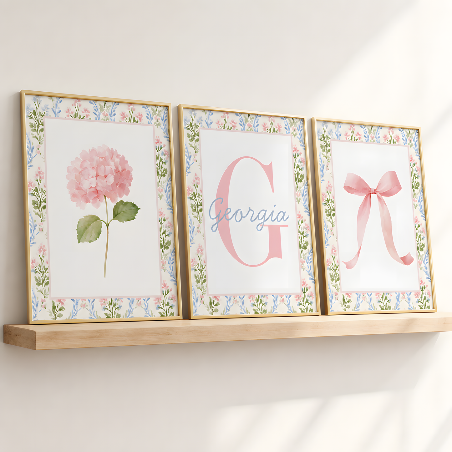 HYDRANGIA AND BOW ART PRINTS (DIGITAL DOWNLOAD)