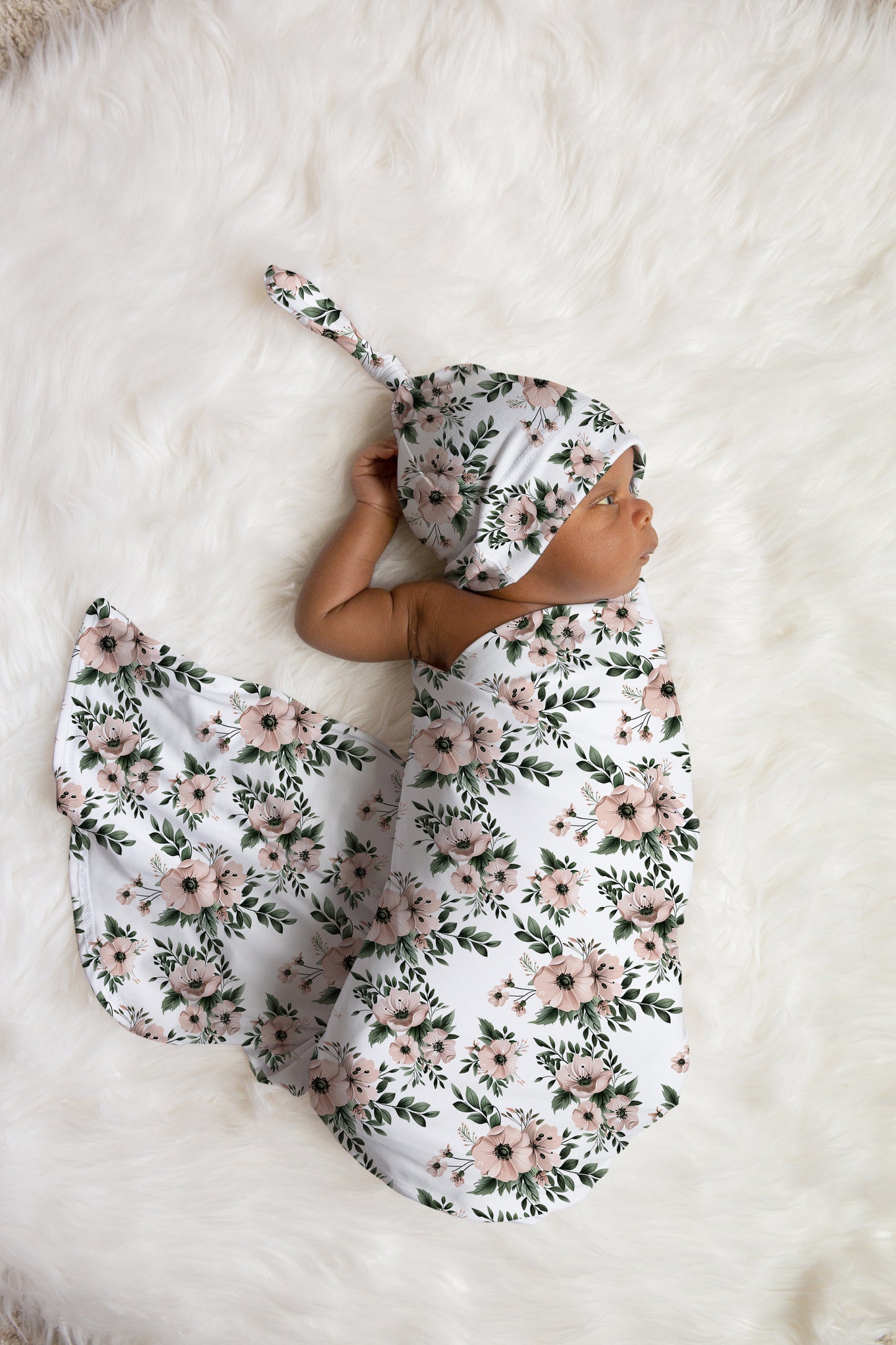 SWADDLE - BLUSH PINK SAGE FLORAL