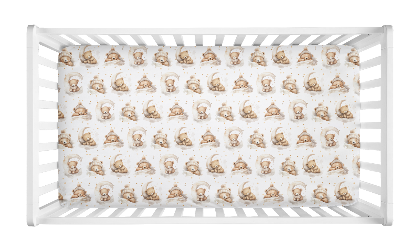 CRIB SHEET - NEUTRAL TEDDY BEARS