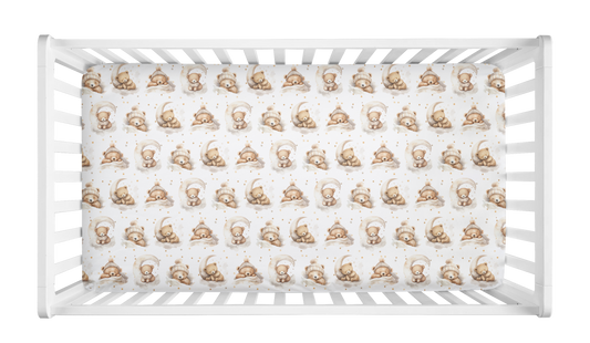 CRIB SHEET - NEUTRAL TEDDY BEARS