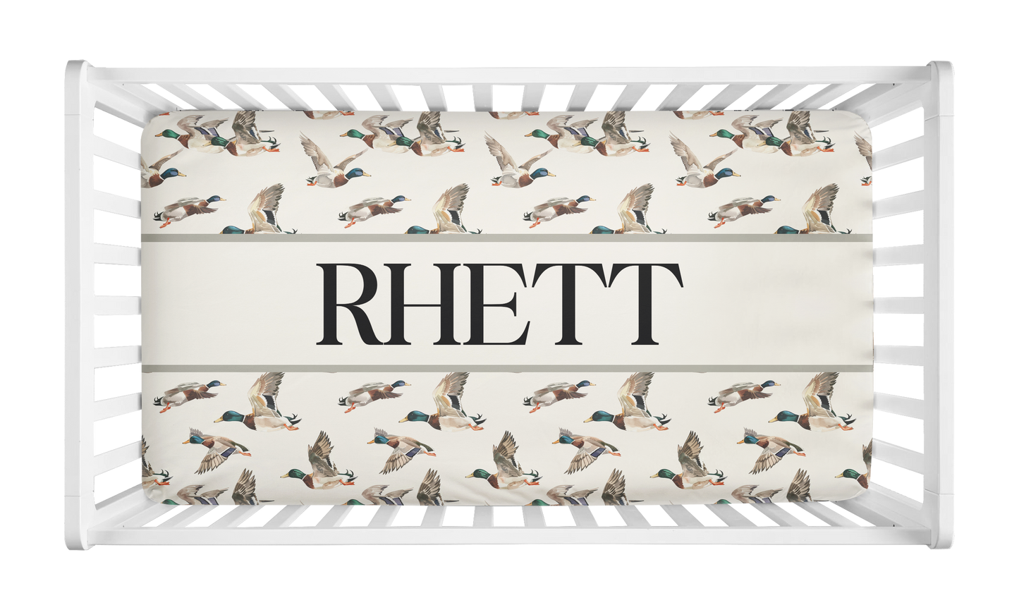 RUSTIC MALLARD DUCKS CRIB BEDDING