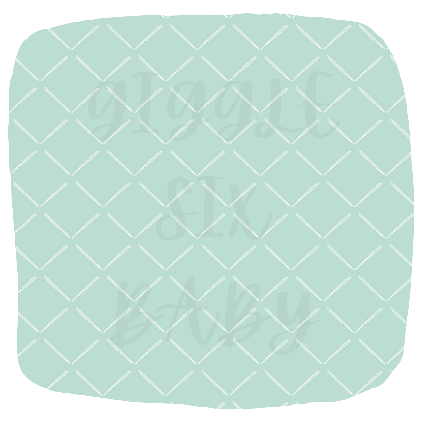 CRIB SKIRT - FAULTY ARROW IN SOFT MINT