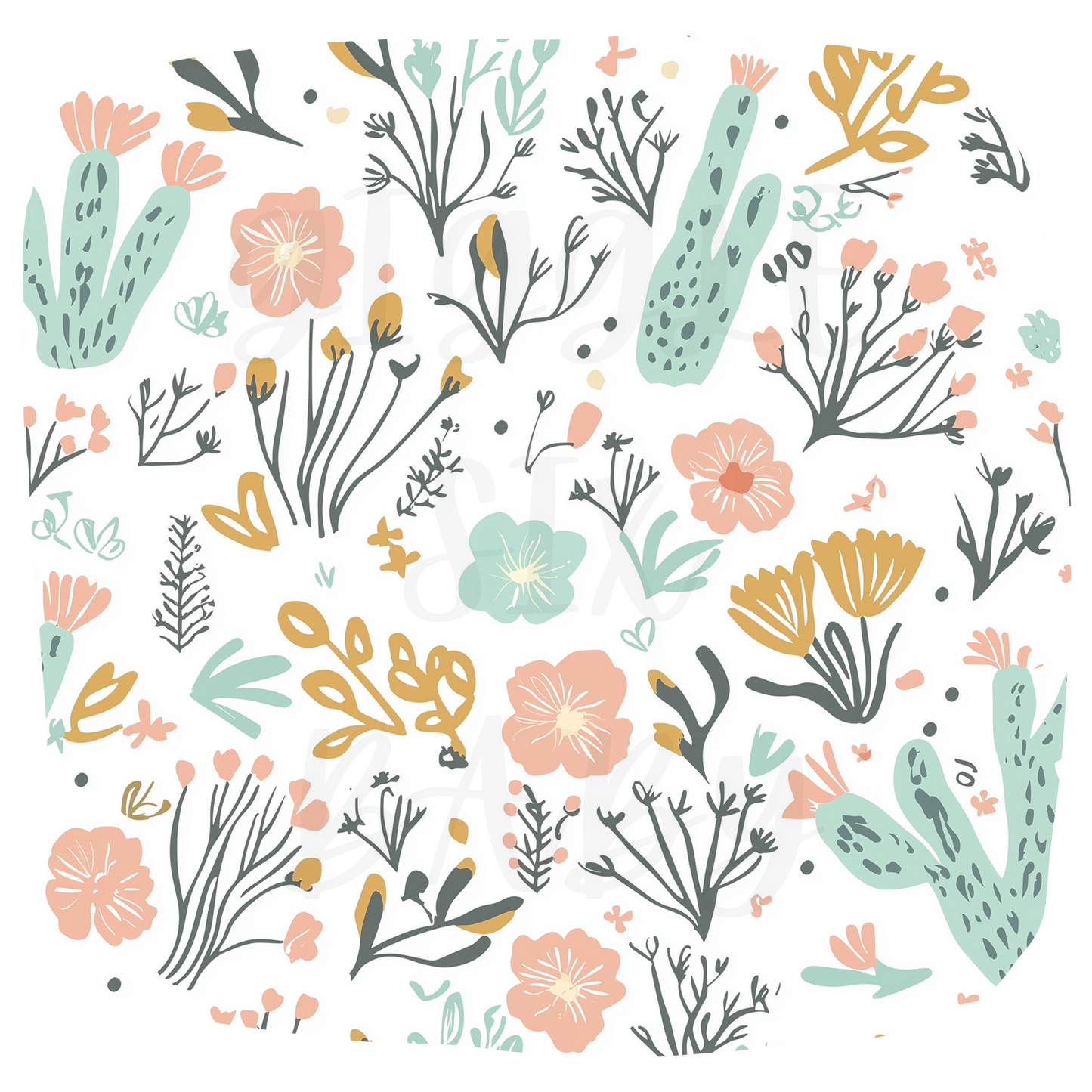 CRIB SKIRT - BOHO DESERT FLORAL