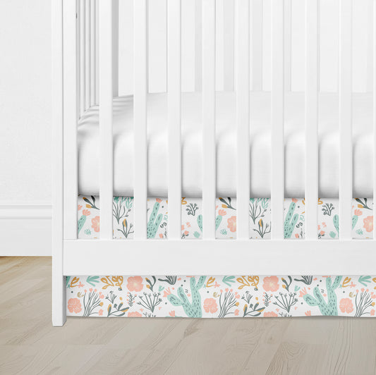 CRIB SKIRT - BOHO DESERT FLORAL