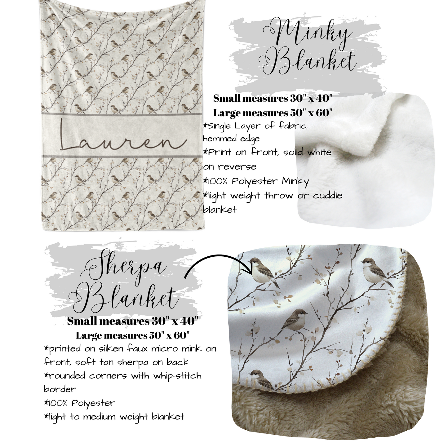CRIB BEDDING - NEUTRAL GINGHAM BIRDS