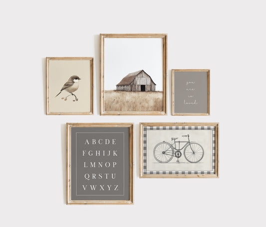 NEUTRAL FARMHOUSE NURSERY PRINTS (DIGITAL DOWNLOAD)