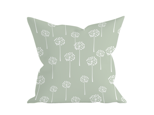 THROW PILLOW - SAGE DANDELION