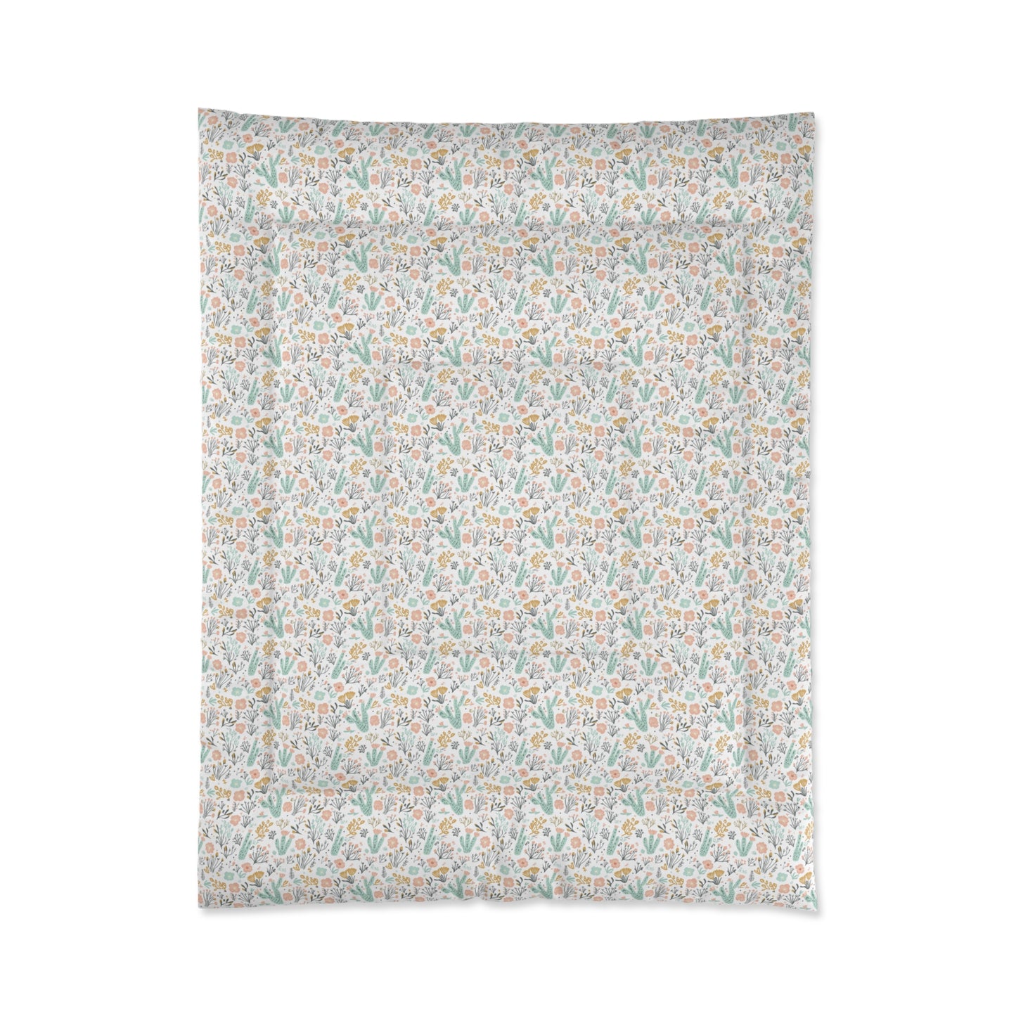 Boho Desert Bloom Bedding – Personalized Name Pillow – Twin, Queen, King Sizes