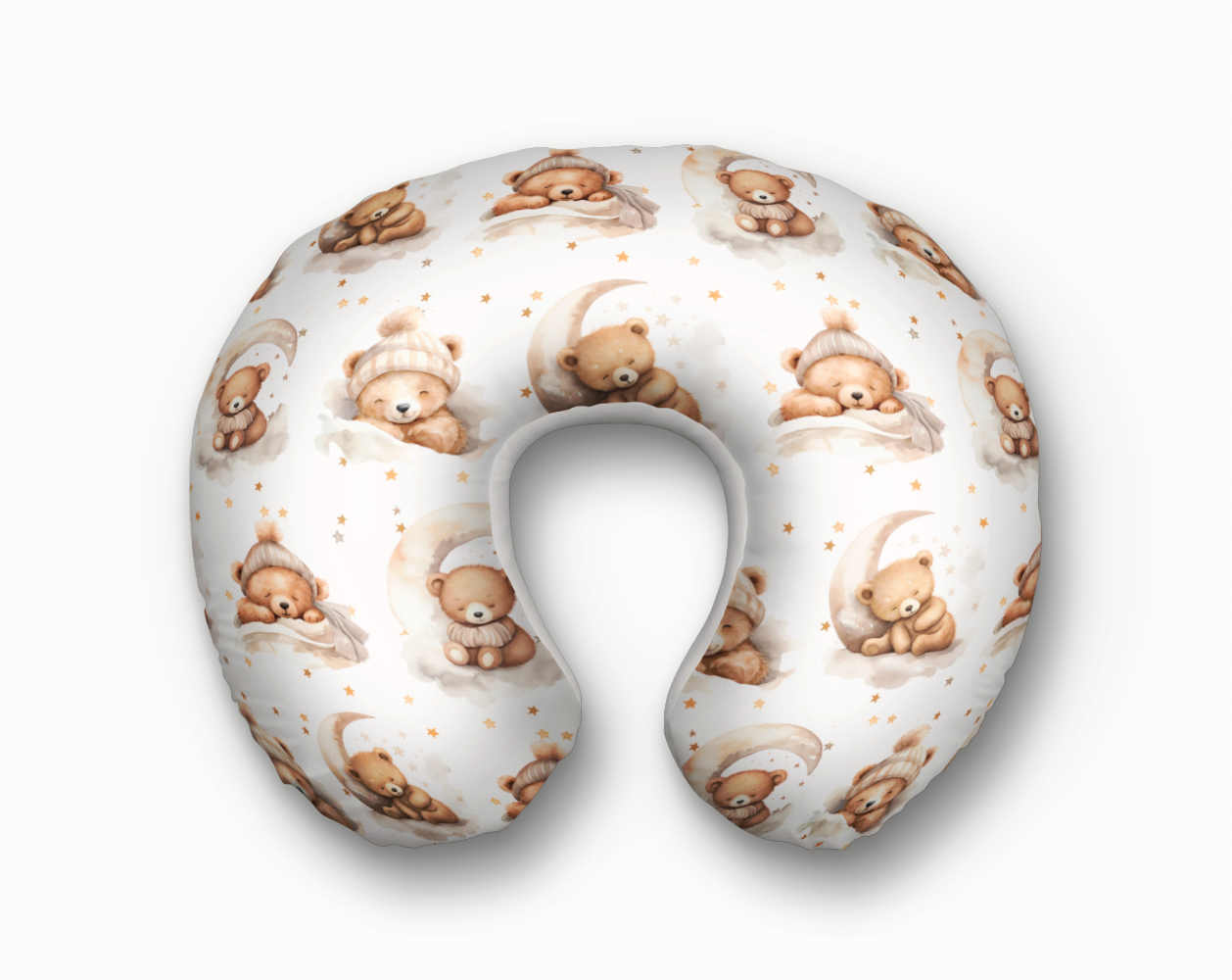 NURSING PILLOW COVER - NEUTRAL TEDDY BEAR