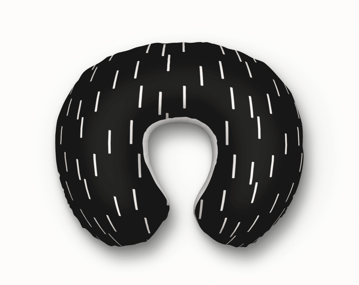 NURSING PILLOW COVER - BLACK DASHES