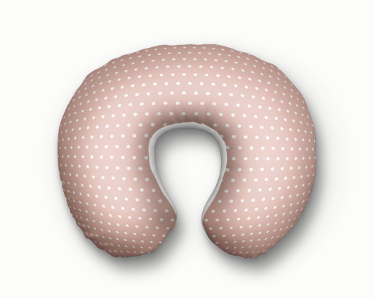 NURSING PILLOW COVER - BLUSH PINK POLKA DOT