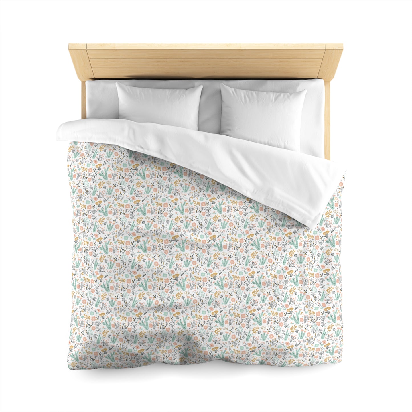 Boho Desert Bloom Bedding – Personalized Name Pillow – Twin, Queen, King Sizes