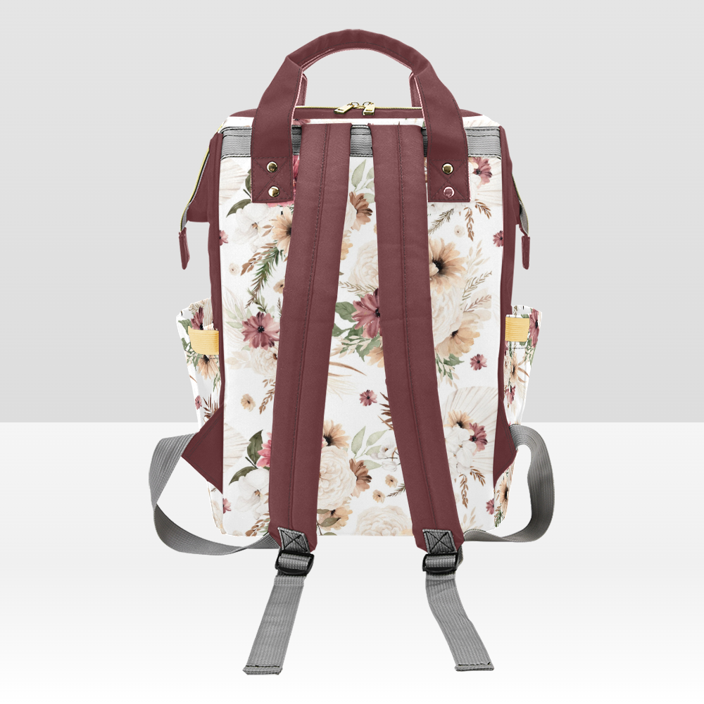 PERSONALIZED DIAPER BAG BACKPACK | HIGHLAND COW BOHO FLORAL