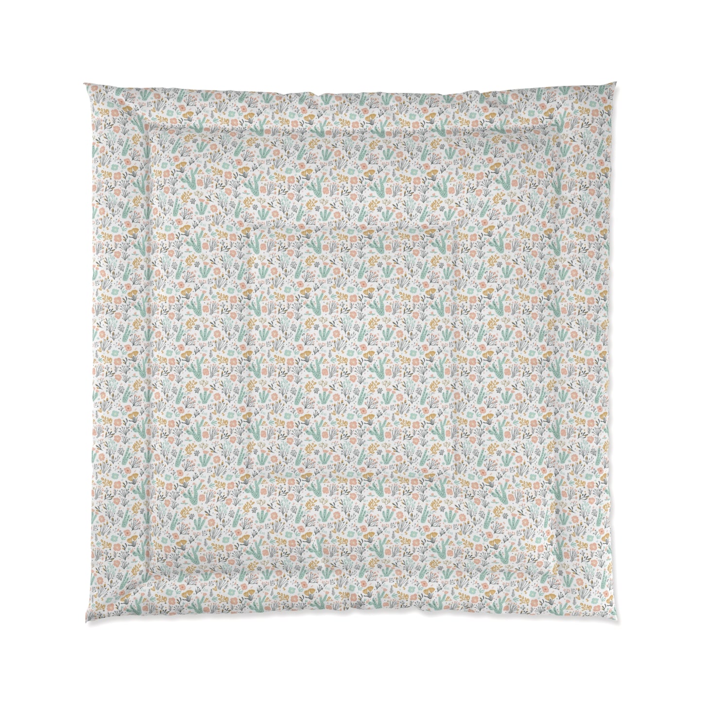 Boho Desert Bloom Bedding – Personalized Name Pillow – Twin, Queen, King Sizes