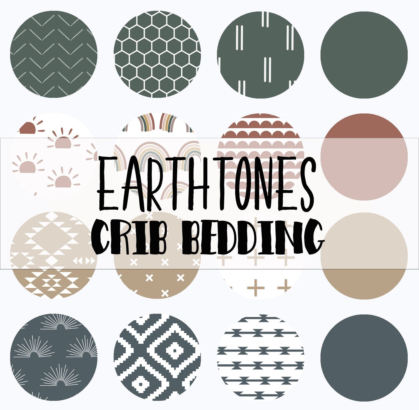 Custom Nursery Decor and Crib Bedding - Choose Your Own Patterns - Earth Tones and Modern Designs