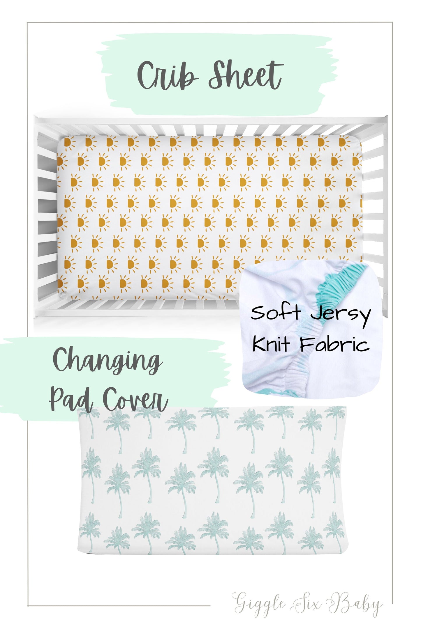 Beach Themed Crib Bedding Pattern Options, Beach Nursery, Crib Sheets, Change Pad Covers, Pillows, Baby Blankets and more