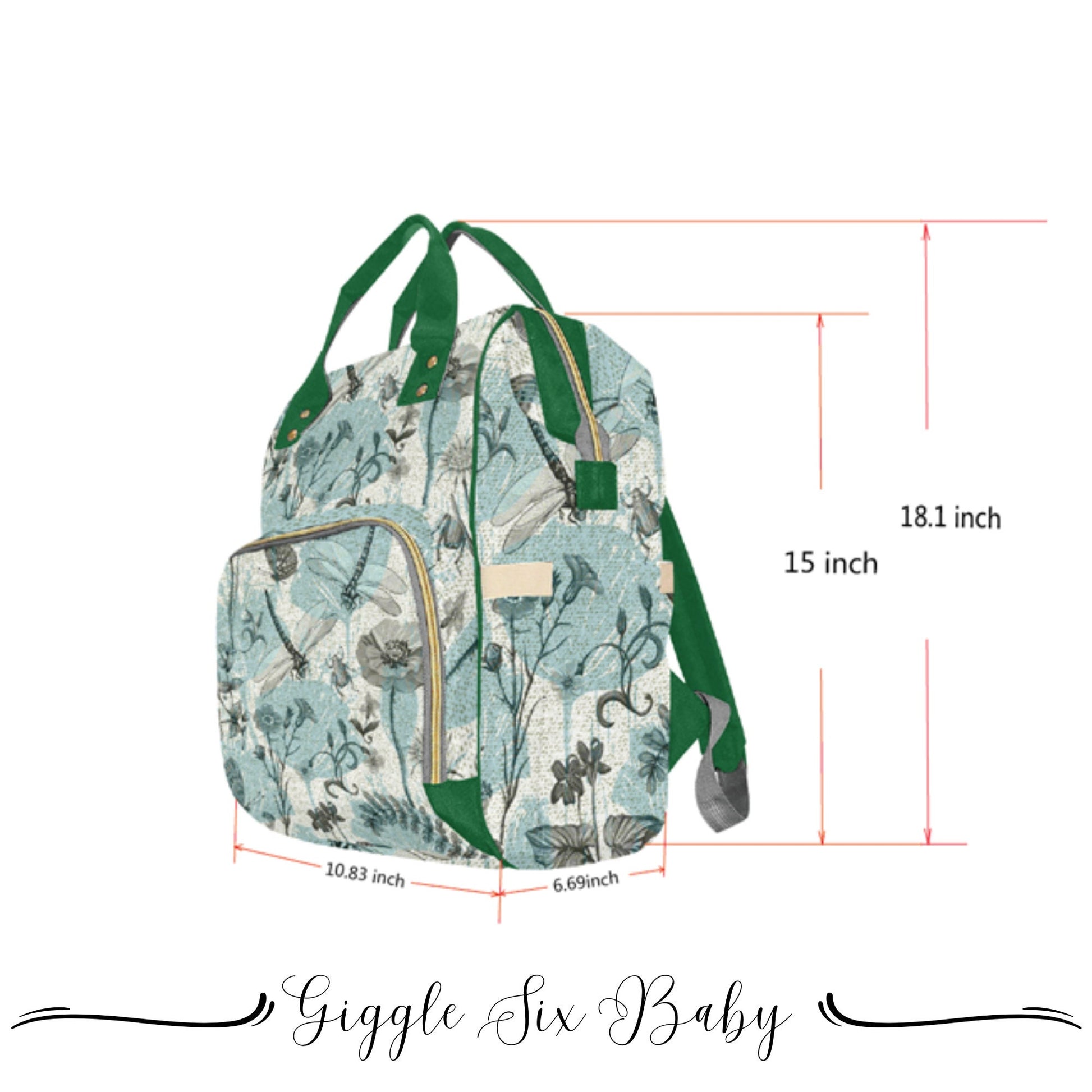 Diaper Bag Backpack in Cow Print, Personalized Baby Diaper Bag Backpack in Black and White Cow, Baby Shower Gift, Baby Name Bag
