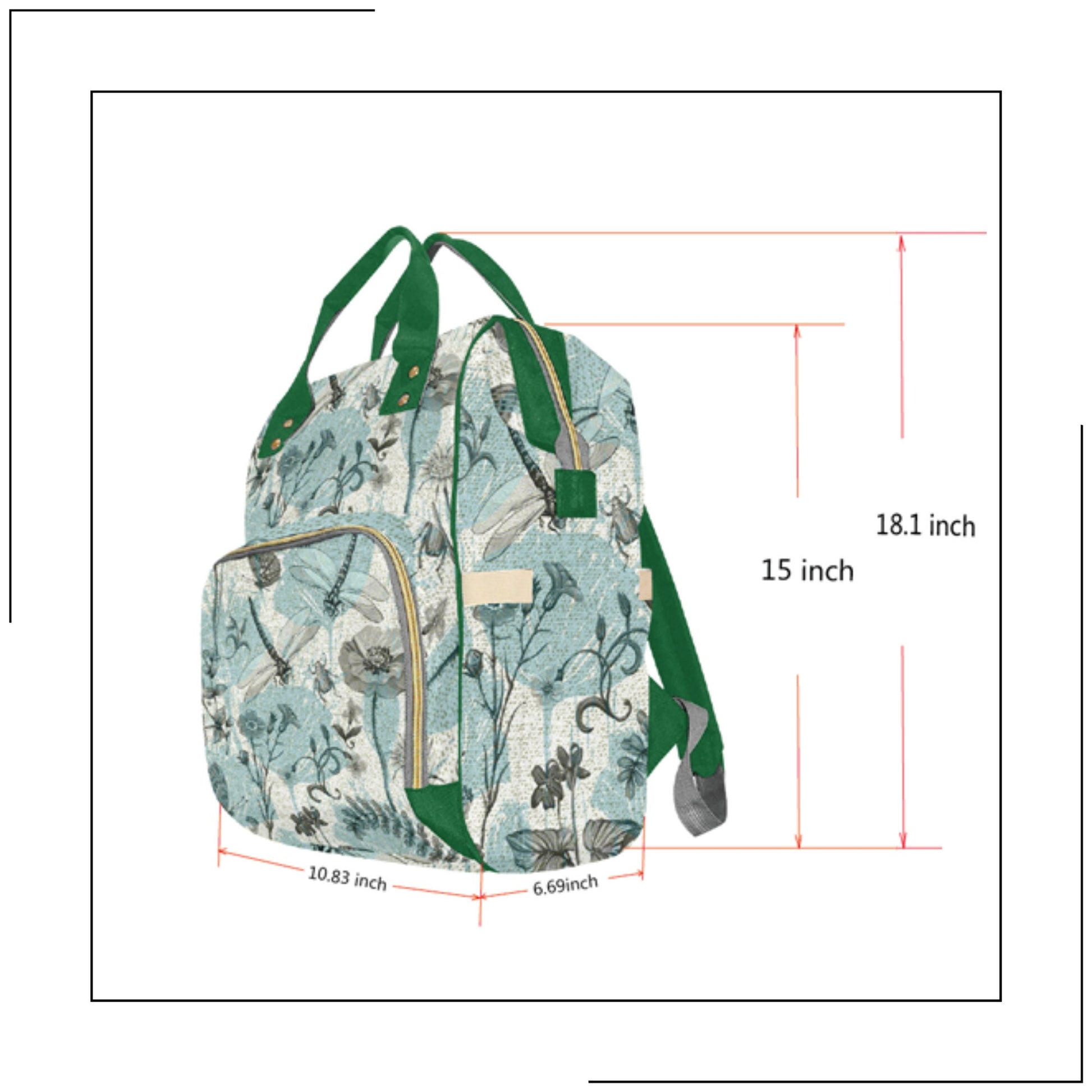 Diaper Bag, Baby Diaper Bags Backpack, Teddy Bear Nursery Gift, Personalized Baby Bag, Gender Neutral Custom Teddy Bear Baby Name Gift