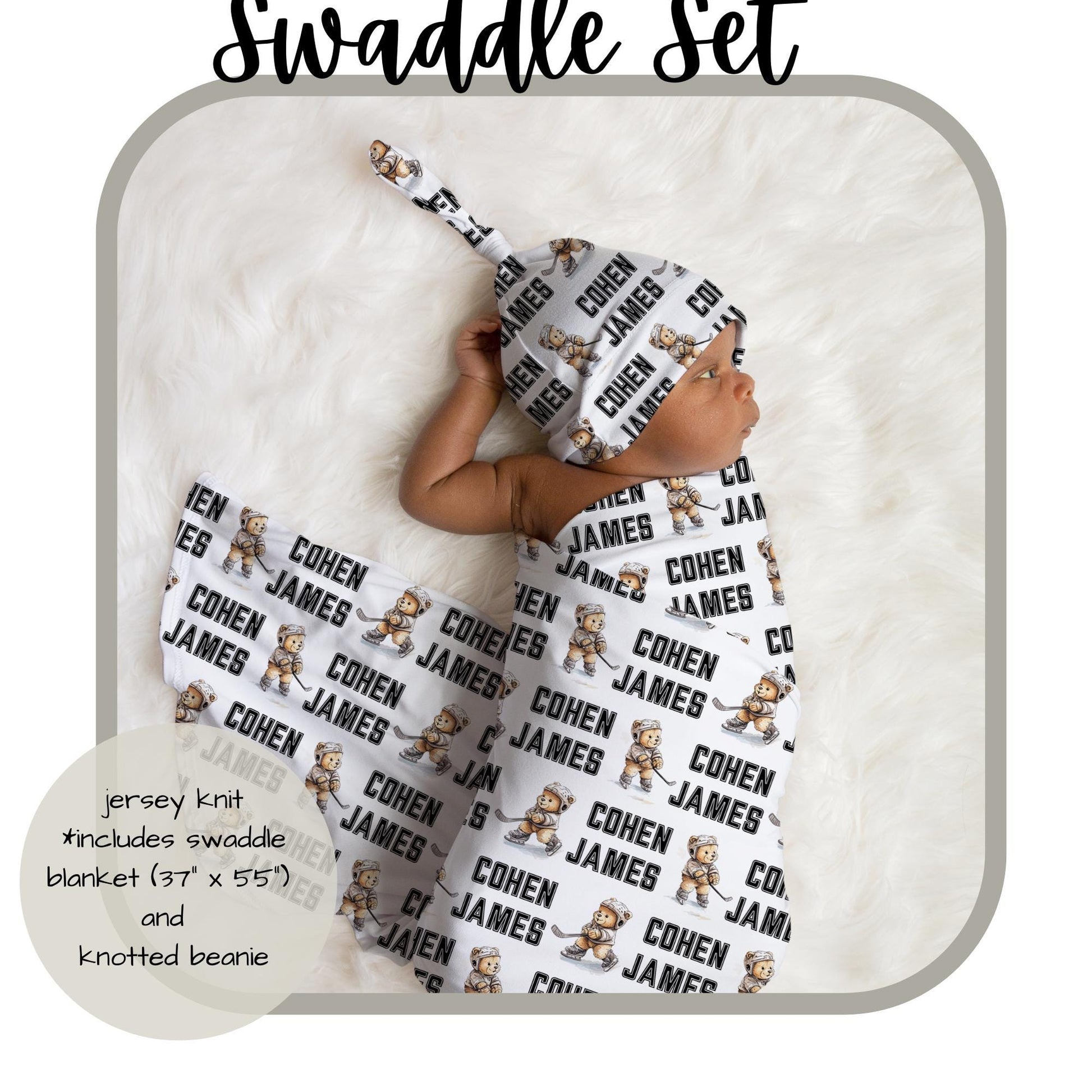 Crib Bedding Set Hockey Theme, Teddy Bear Nursery Sports Baby Bedding Set, Personalized Hockey Teddy Bear Crib Set, Baby Boy Shower Gift