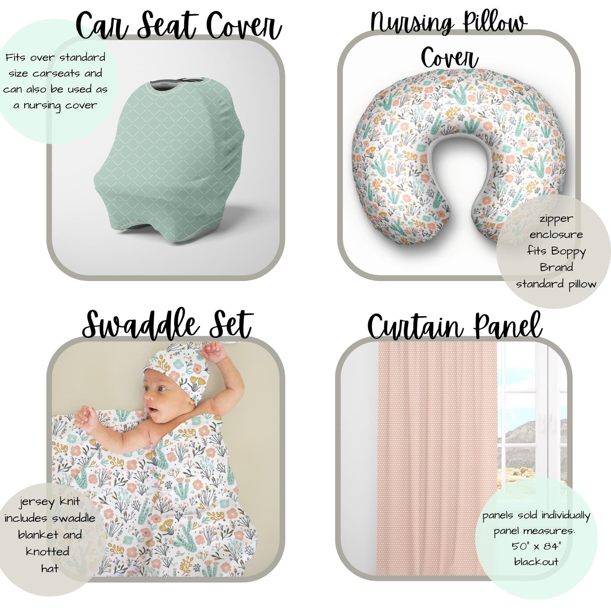 Baby Girl Crib Bedding, Boho Desert Nursery Bedding Set, Cactus Crib Set, Southwestern Baby Bedding, Custom Blanket, Baby Shower Gift