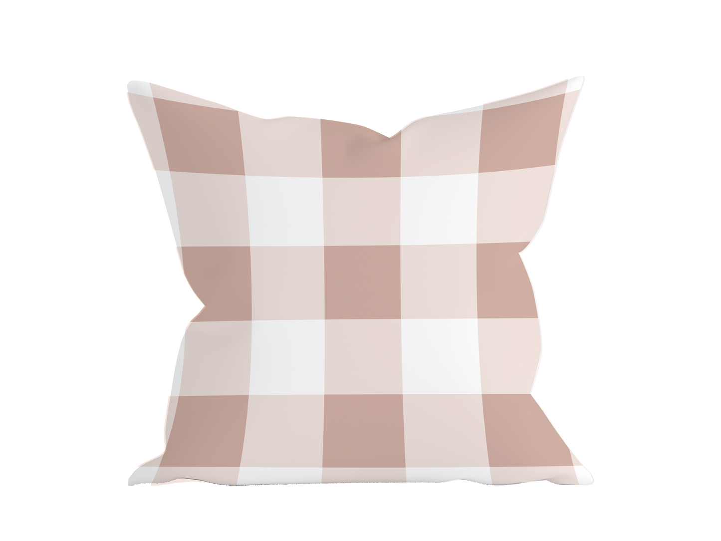 THROW PILLOW - PINK BLUSH GINGHAM