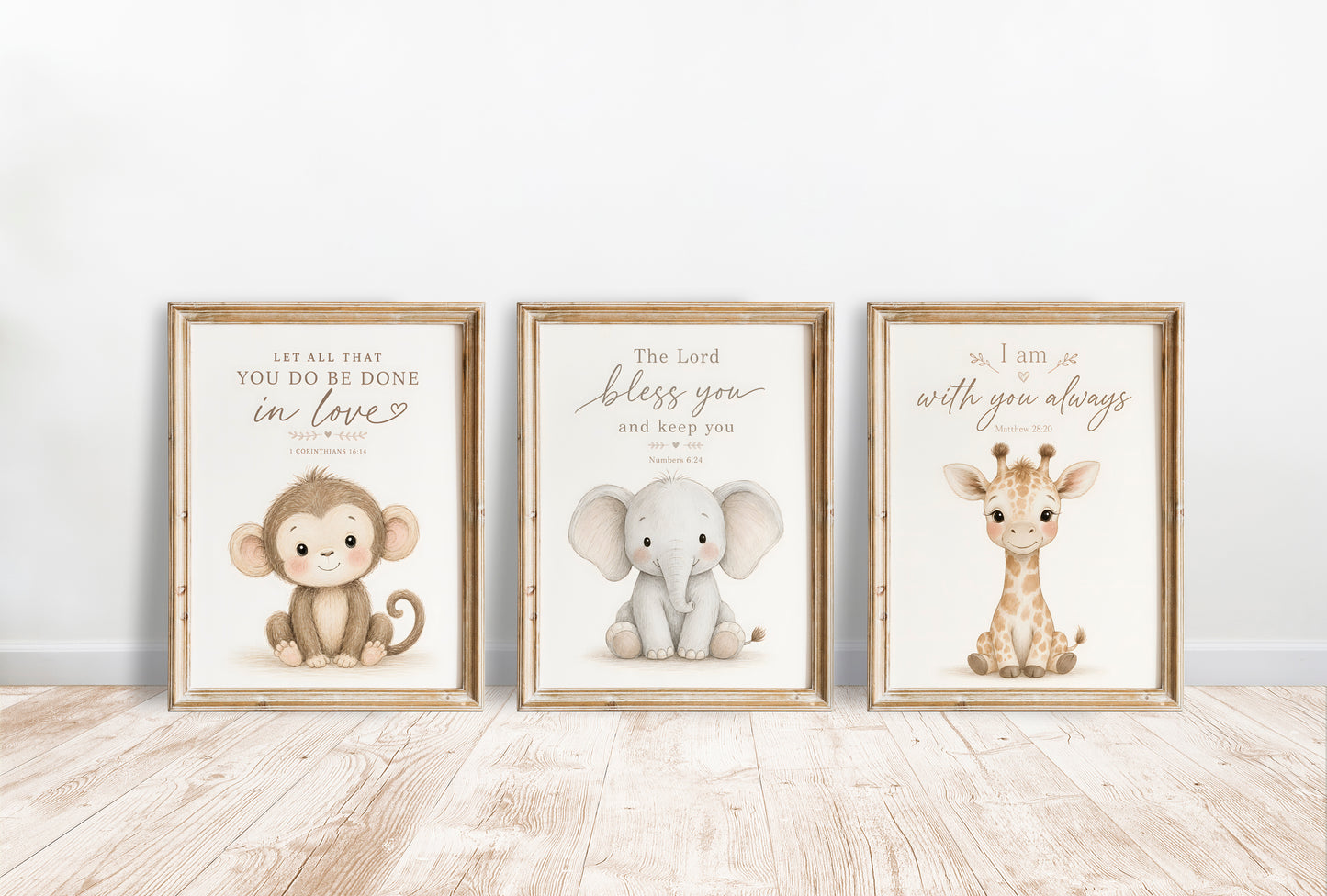 BIBLE VERSE SAFARI ANIMAL PRINTS (DIGITAL DOWNLOAD)