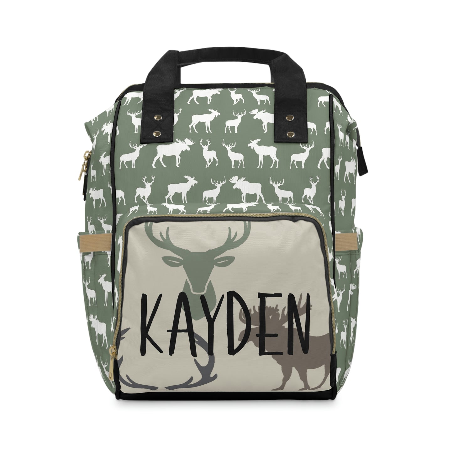 PERSONALIZED DIAPER BAG BACKPACK | WOODLAND BUCK