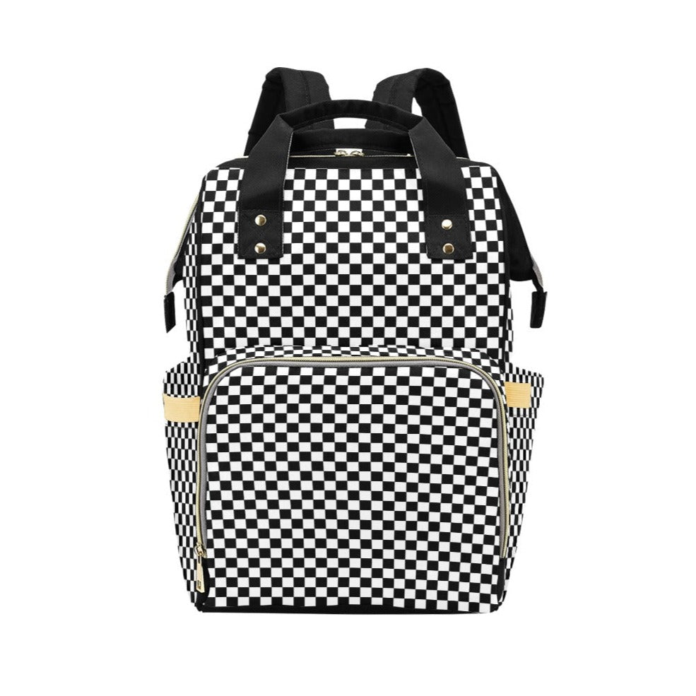 DIAPER BAG BACKPACK | BLACK CHECKER SMALL