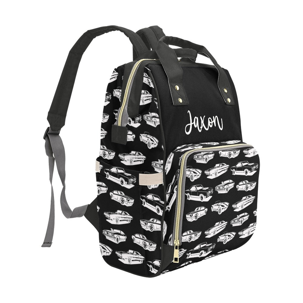 PERSONALIZED DIAPER BAG BACKPACK | MUSCLE CARS