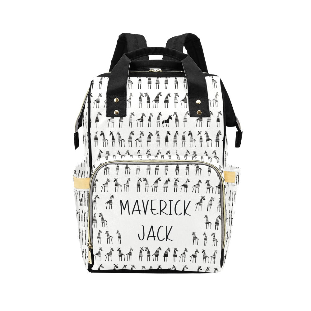 PERSONALIZED DIAPER BAG BACKPACK | ZEBRA