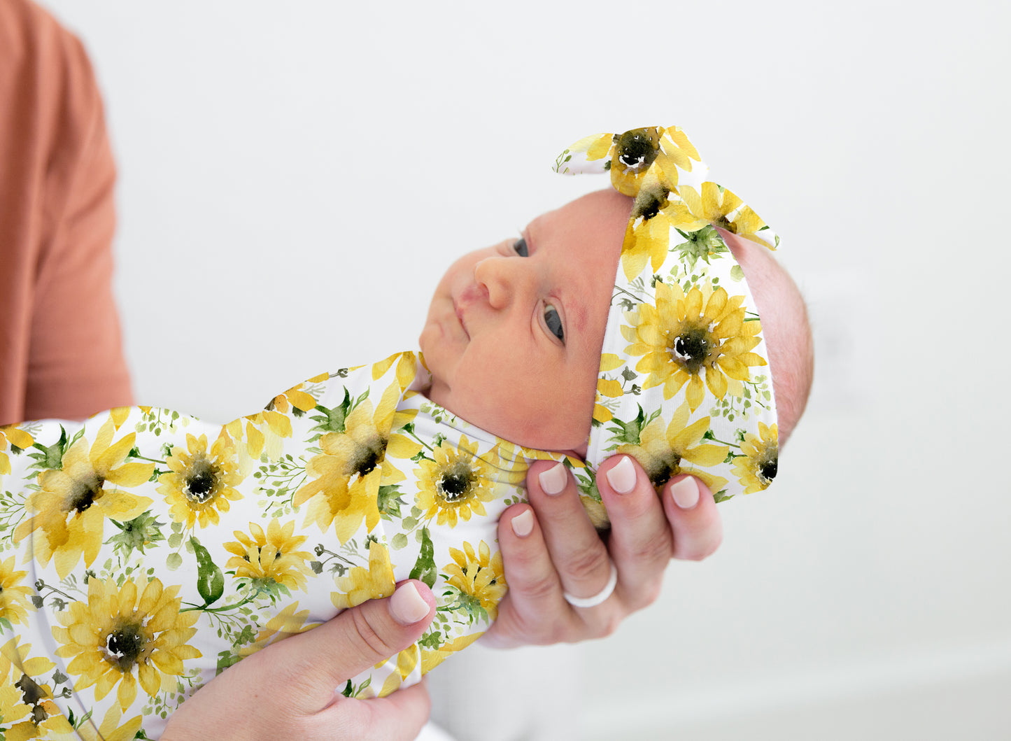 CRIB BEDDING I HIGHLAND COW BRIGHT SUNFLOWERS