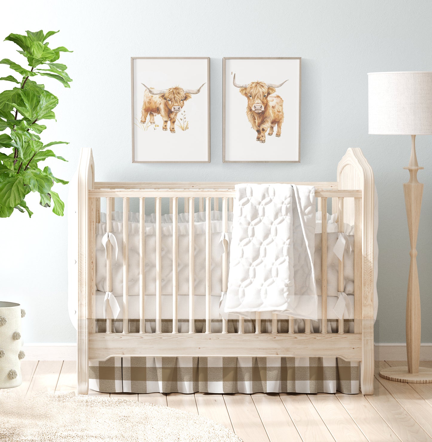 RESERVED - Custom Package - Large Minky Blanket, Gathered Crib Skirt, Pillow