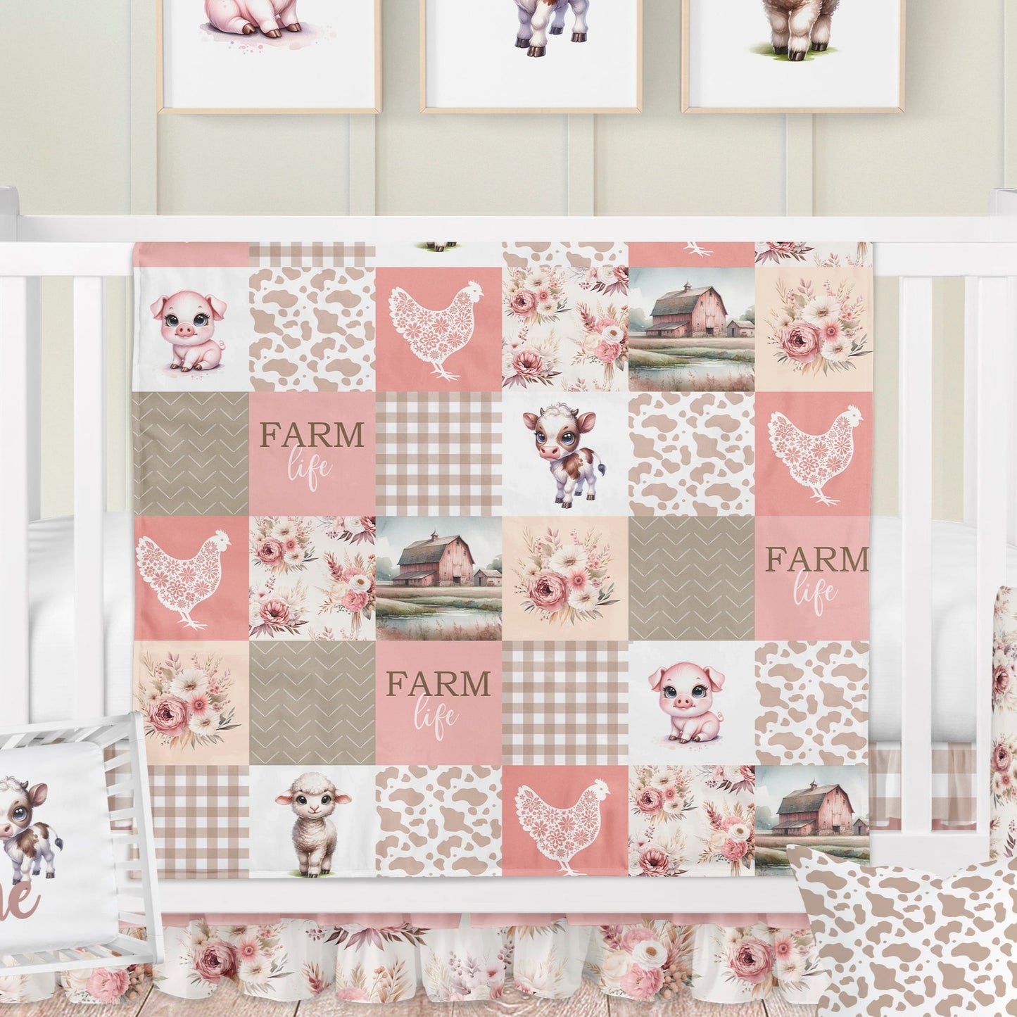 CRIB BEDDING I CUSTOM PACKAGE FARM SET