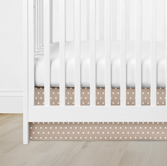 CRIB SKIRT - TAN POLKA DOT