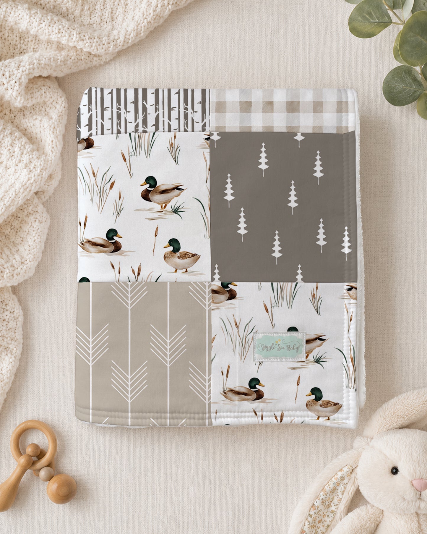 QUILT - MALLARD DUCKS IN NEUTRAL
