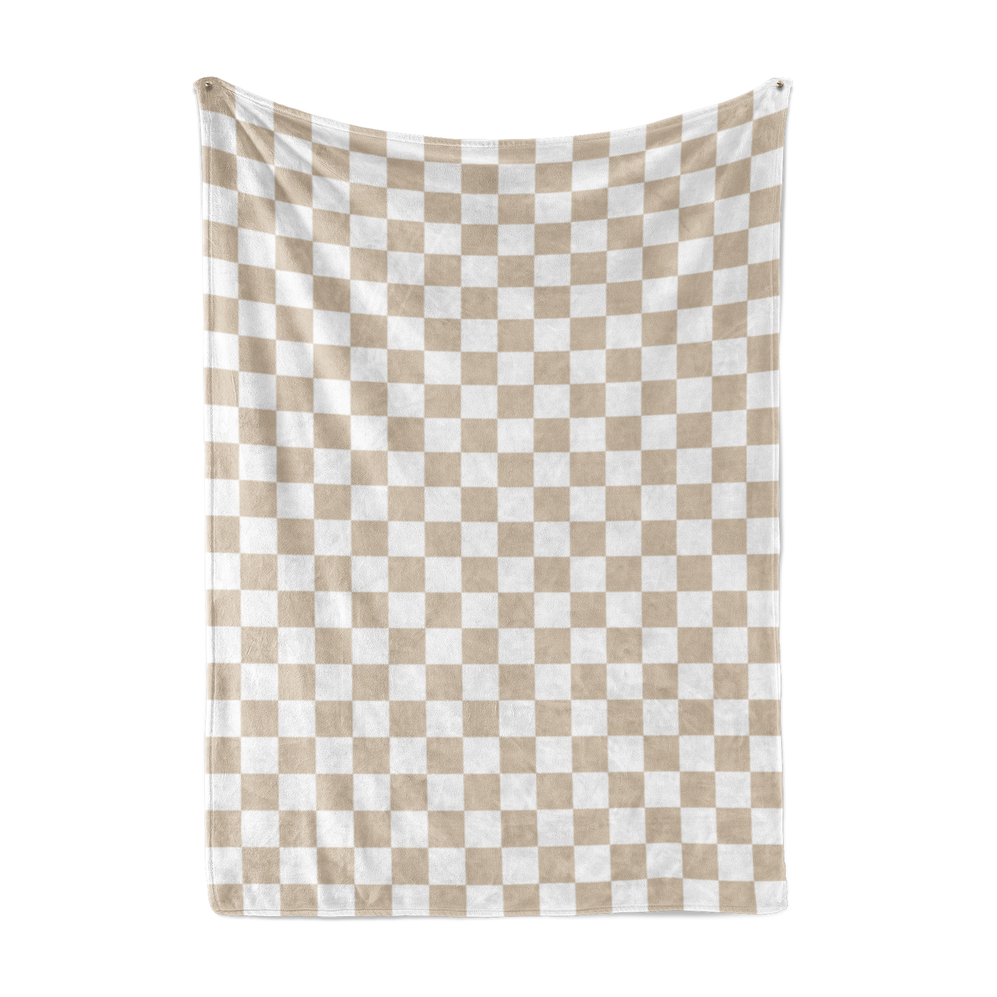 CUDDLE BLANKET - NEUTRAL TAN CHECKER