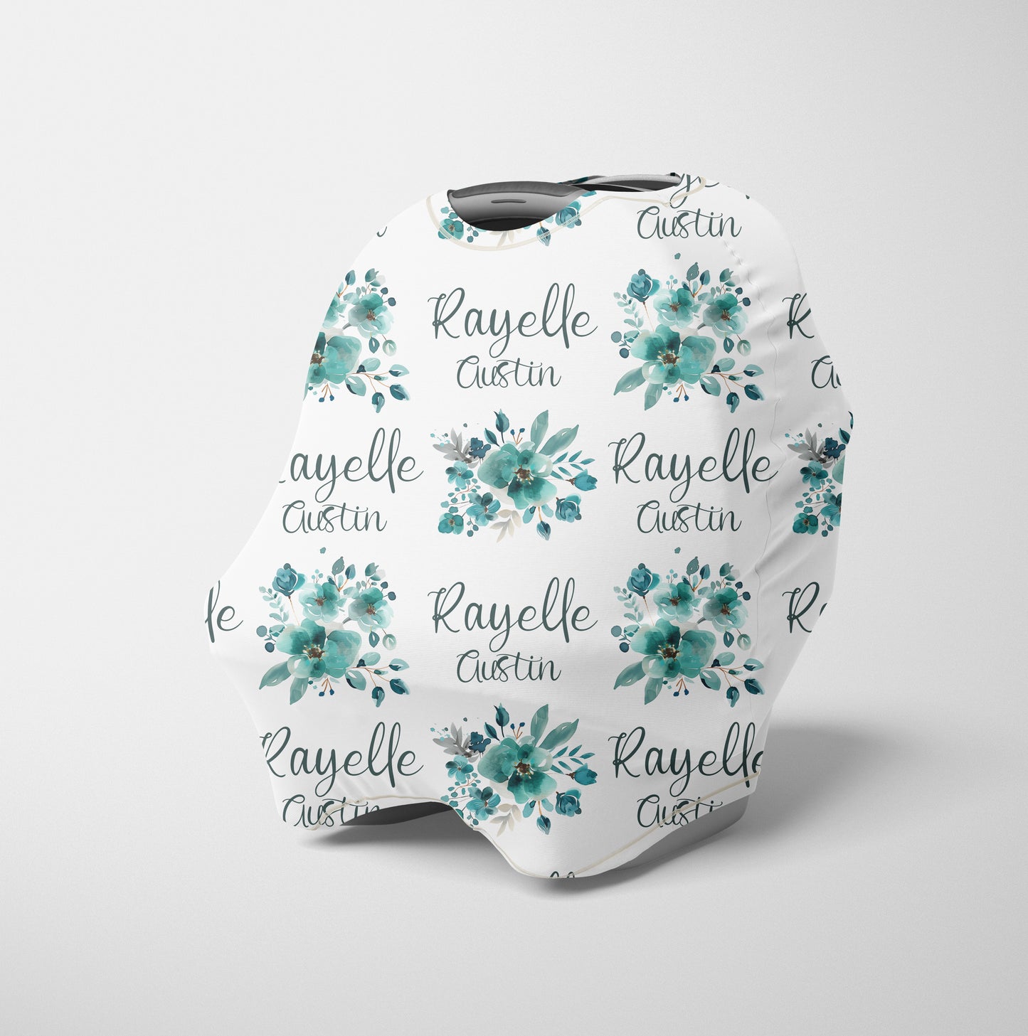 CRIB BEDDING I TEAL WATERCOLOR FLORAL