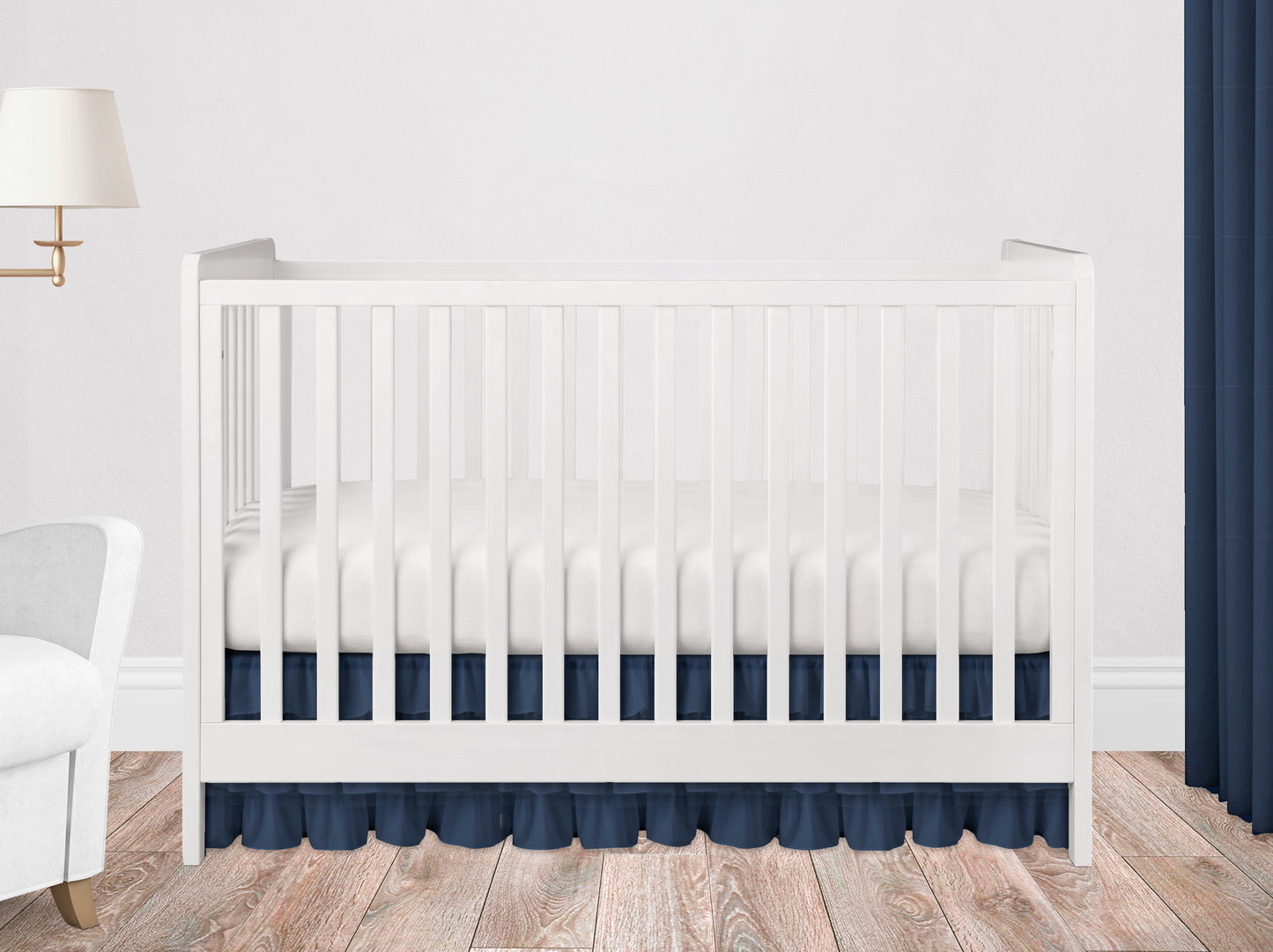 Solid Navy Crib Bedding