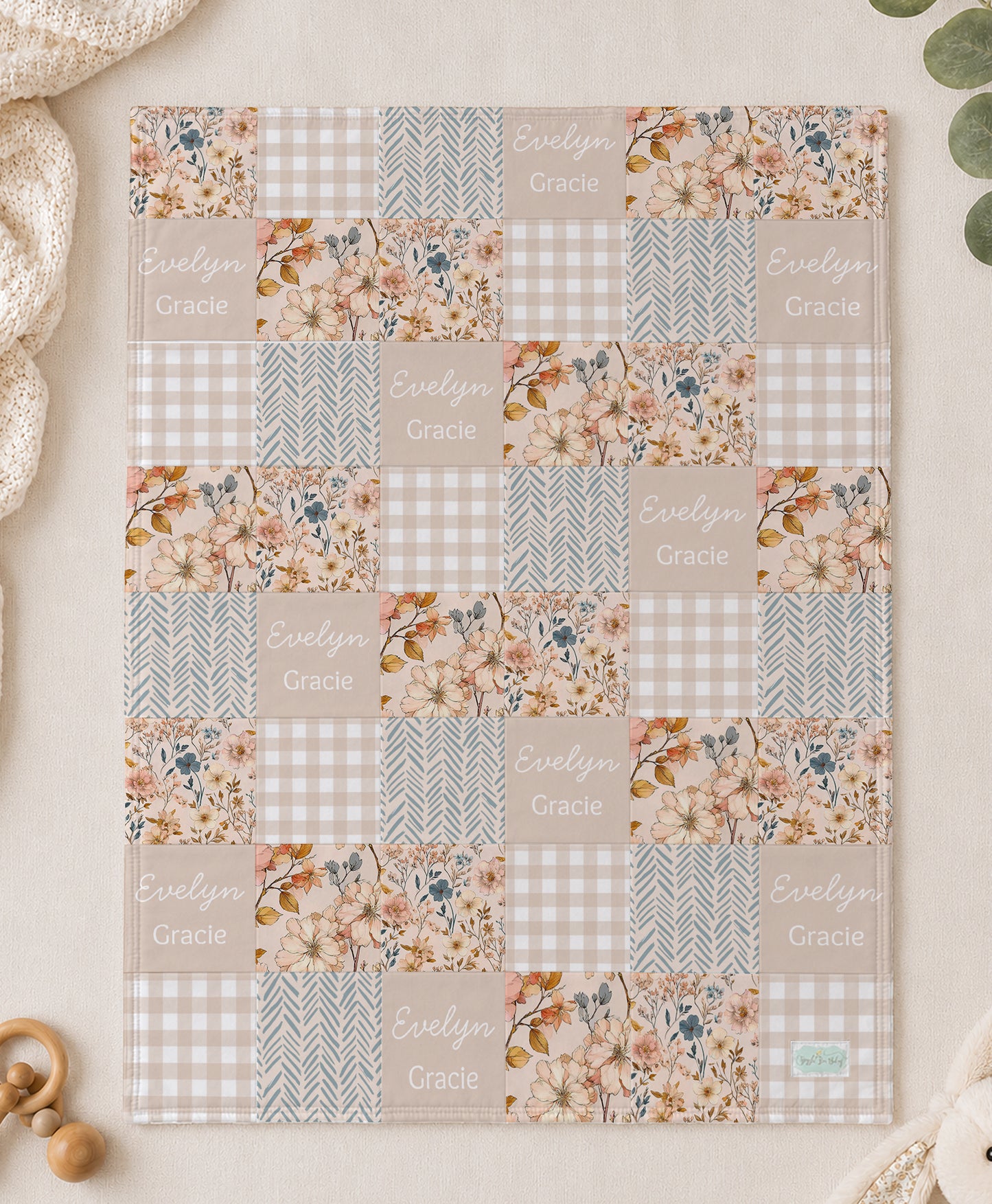 QUILT - WILD FLORAL PERSONALIZED