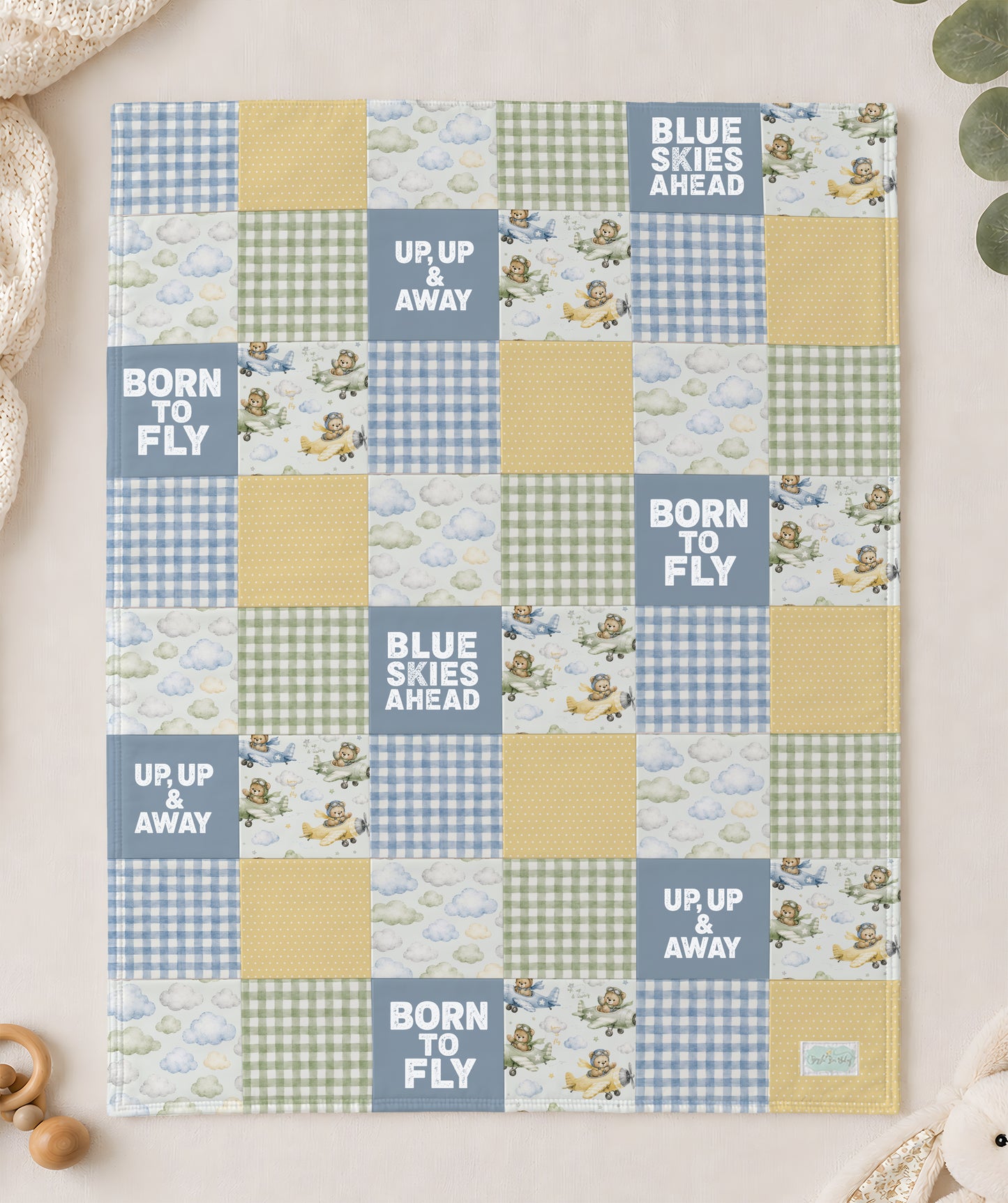 QUILT - AIRPLANE AND TEDDY BEARS