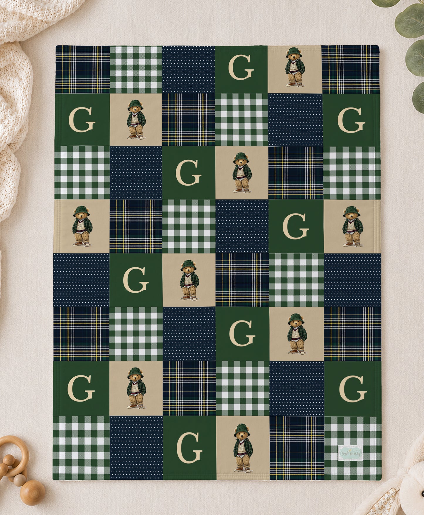 QUILT - POLO BEAR PERSONALIZED