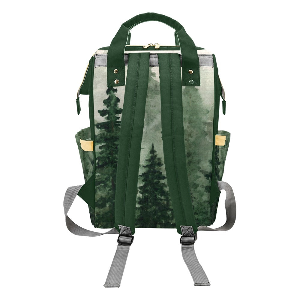 PERSONALIZED DIAPER BAG BACKPACK | WATERCOLOR FOREST