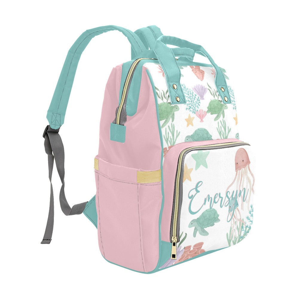 DIAPER BAG BACKPACK - UNDER THE SEA