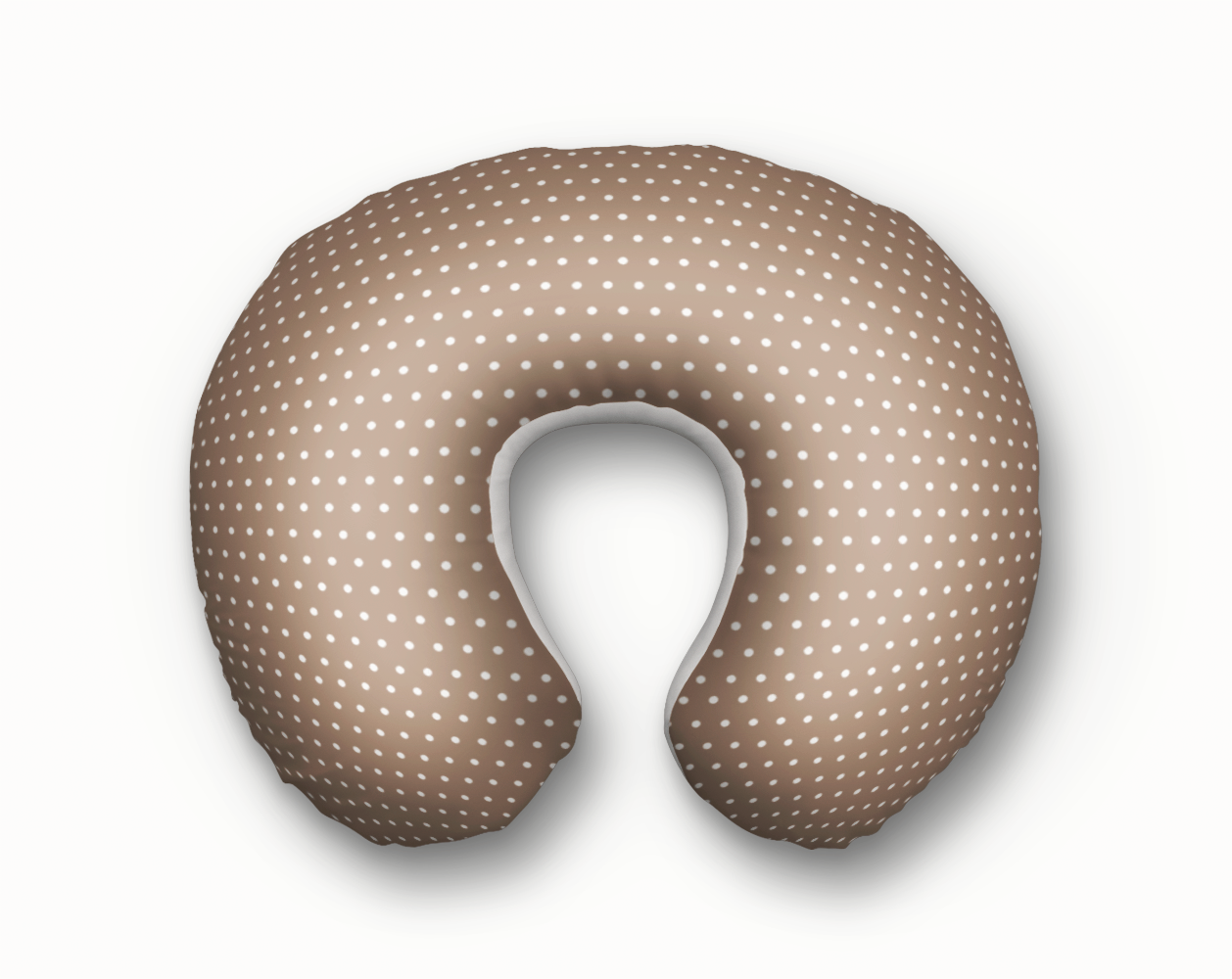 NURSING PILLOW COVER - TAN POLKA DOT