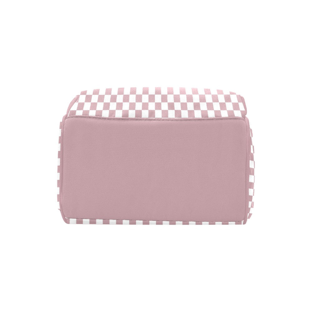 DIAPER BAG BACKPACK | PINK CHECKERED