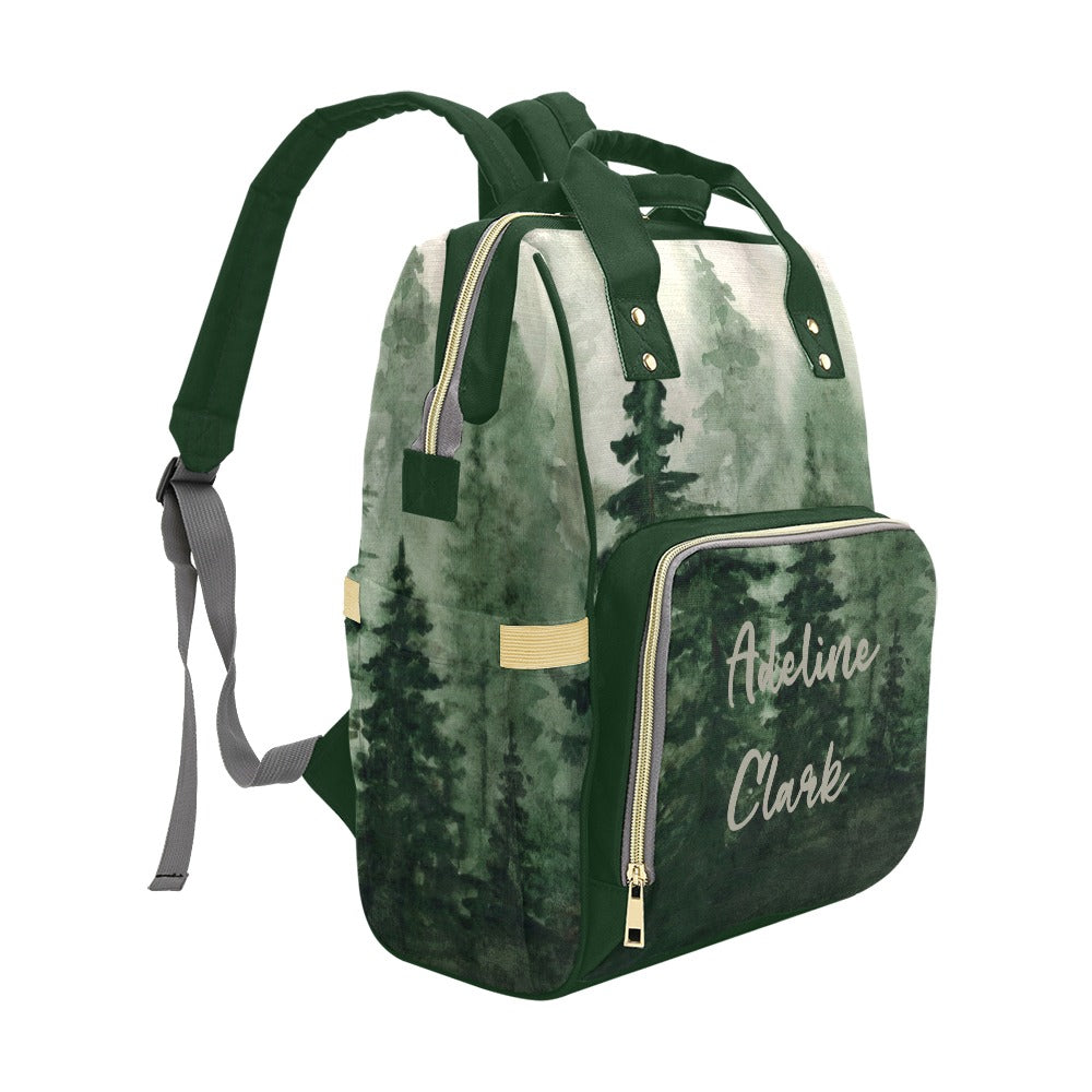 PERSONALIZED DIAPER BAG BACKPACK | WATERCOLOR FOREST