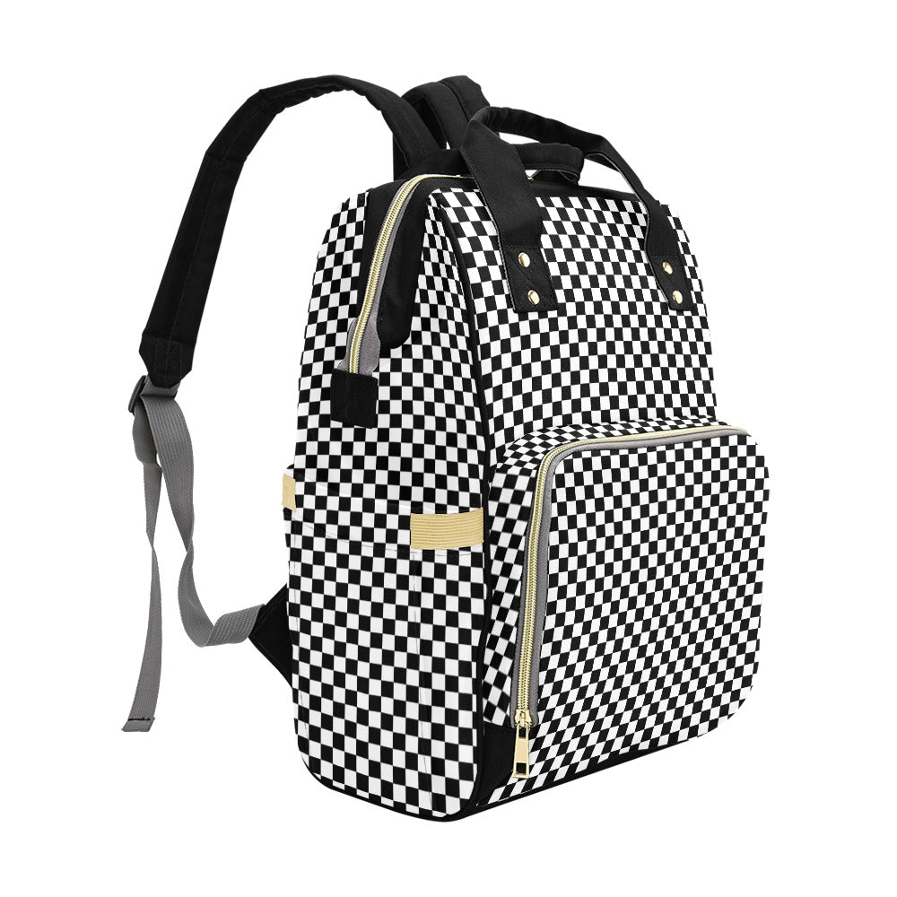 DIAPER BAG BACKPACK | BLACK CHECKER SMALL